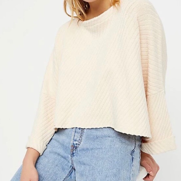 Free People - I Can't Wait Sweater in Cream - Picture 1 of 5